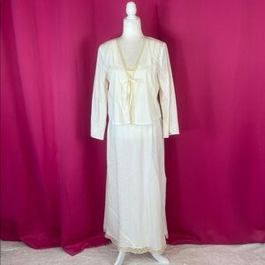 Vintage 90s Victoria's Secret Victorian nightgown jacket set, med